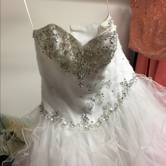 White and pink ombré prom dress - Picture 2 of 2